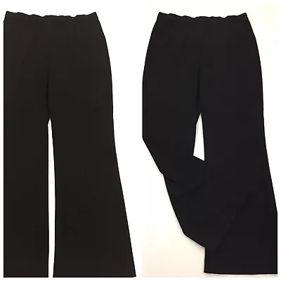 Exclusively MISOOK Women's Sz Large Blk Pull On/Elastic Waist Slinky Fabric Pant • $35.19