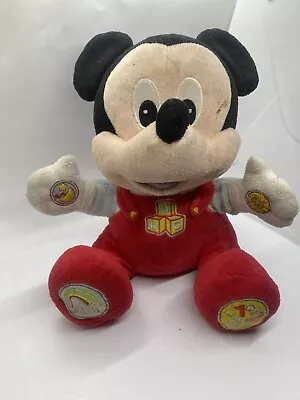 Disney Baby Mickey Mouse Plush Play & Learn Toy Clementoni Interactive No Battre • £9.99
