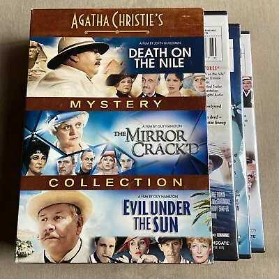 Agatha Christie Mysteries (DVD 3-Film Box Set) Murder Death Nile Mirror Crack + • $14.99