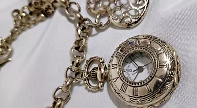 RIVER ISLAND Ladies Charm Bracelet Pocket Watch Working (Faulty Lobster Clasp) • £8.50