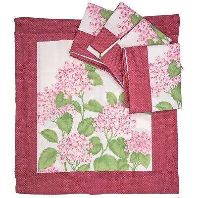Set Of 5 Japanese Zabuton Cushion Covers Ajisai Hydrangea Design: Aug 23-C • $75