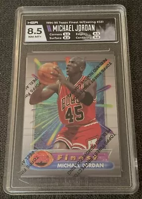 1994-95 Topps Finest #331 Michael Jordan  W/ Coating HGA 8.5 • $69
