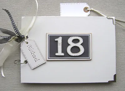 Personalised 18th Birthday. Black..a5 Size.. Photo Album/scrapbook/memory Book.  • £13.99