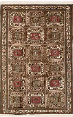 Vintage Hand-Knotted Area Rug 6'7  X 9'11  Traditional Wool Carpet • $934.60