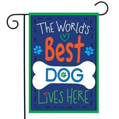 World's Best Dog Double-Sided Garden Flag Bone Paw 12.5  X 18  Briarwood Lane • $9.99