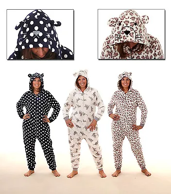 £19.99 • Buy  Ladies Animal Cat Leopard Onesee All In One Pyjamas 3 Designs Rrp £35