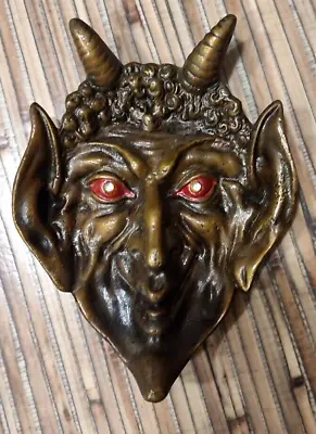 Old Smoke Bronze Ashtray Devil Demon USSR Satan Soviet  Vintage Mephistopheles • $94