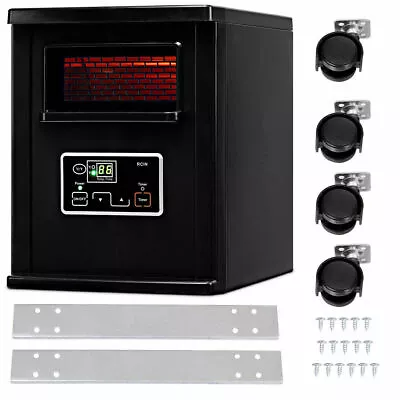 Costway Electric Portable Infrared Quartz Space Heater Filter Remote 1500W Black • $109.99