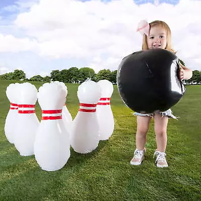  Kids Bowling Set - Giant Inflatable Bowling Pins And Ball • $15.08