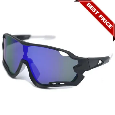 Sport Goggles Men's Outdoor Cycling Windproof Sunglasses Mirrored Shades Glasses • $9.98