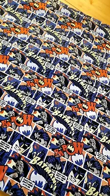 DC Comics Licensed Printed Fabric 100% Cotton Sheet Craft Material 110cm Wide • £9