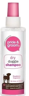 £4.99 • Buy Pride & Groom Dog Doggie Dry Shampoo Spray With Raspberry Fragrance - 200ml