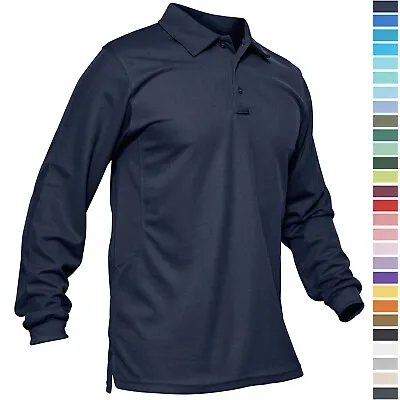 $21.99 • Buy Men's Long & Short Sleeve Tactical Polo Shirt Quick Dry Team Combat Casual Tops