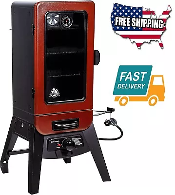 Outdoor Garden Cooking Grills PBV3G1 Vertical Smoker Red Hammertone Gas Powered • $499