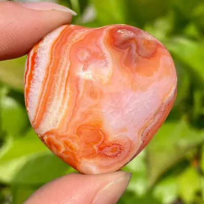 33G Natural Red Agate Loving Heart Quartz Crystal Carved Pendant Reiki 1  • $0.99