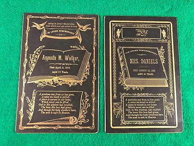 Two Victorian Funeral In Loving Remembrance Memorial Cabinet Cards • $27.50