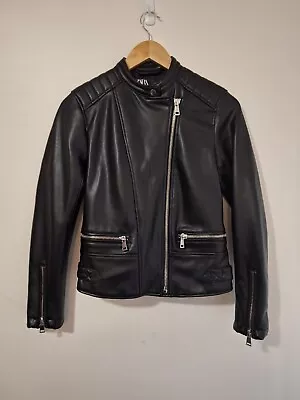 Zara Cropped Faux Leather Jacket - Size XS • $25