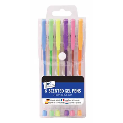 £2.75 • Buy 6 Assorted Colours Scented Gel Pens Set Adult Colouring Book School Office Home