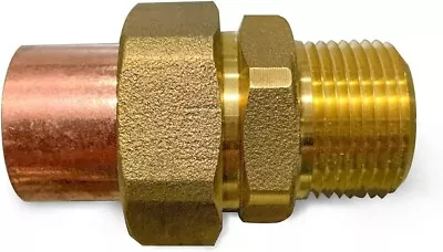  DDNV0034 3/4  Copper Union Fitting With Sweat To Male Threaded Connects  • $29.95