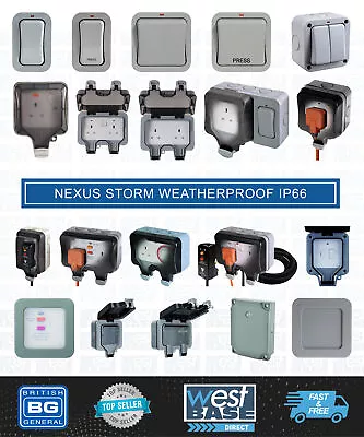 £18.75 • Buy Bg Electrical Weatherproof Nexus Storm Ip66 Outdoor Garden Switches Socket Rcd