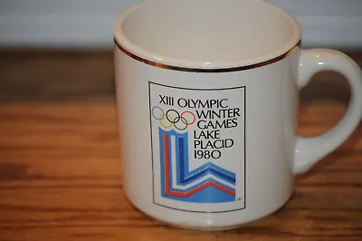 XIII Olympic Winter Games Lake Placid 1980 Ceramic Coffee Mug Vintage Olympics.. • $24.99