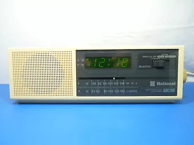 Vintage NATIONAL Sure-Time Electronic DIGITAL CLOCK RADIO RC-6075 Retro 1980's • $79.95