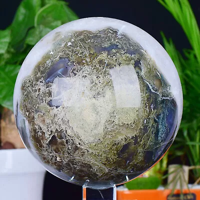 16LB Natural Moss Agate Crystal Quartz Sphere Quartz Crystal Healing Ball • $5.50