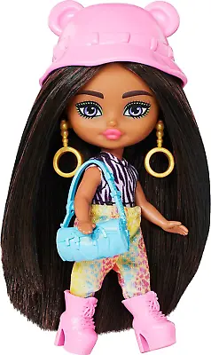 Barbie Extra Mini Minis Travel Doll With Safari Fashion Animal Print Outfit And • $10.99