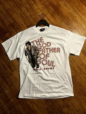 James Brown God Father Of Soul Shirt Size Large Zion Y2K Vintage White • $59.99