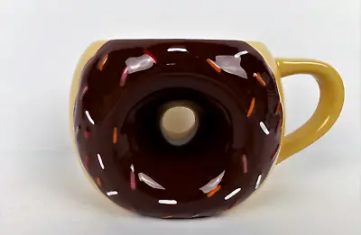 TAG Sprinkle Doughnut Shaped Mug Chocolate Frosting Ceramic Donut Coffee Mug • $6