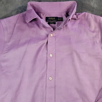 Ralph Lauren Iridescent Small Mens Long Sleeve Polo Dress Buisness Shirt Pocket • $14.98