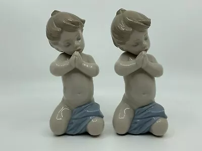 LLADRO “A CHILD'S PRAYER” Baby Porcelain FIGURINE #6496  1997 Lot Of 2 • $62