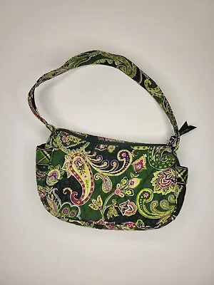 VERA BRADLEY Green Paisley RETIRED Floral Small Handbag Purse • $14.95