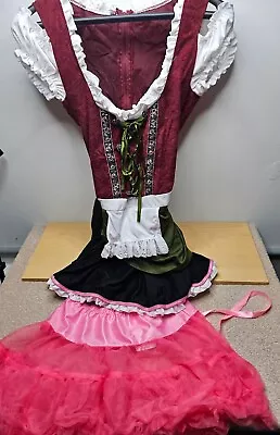 California Costumes Women's Bavarian Bar Maid Costume Red/Olive Large READ  • $20