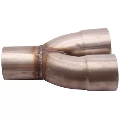 2-1 T304 SS Exhaust Merge Collector Dual 2.5  ID Inlet Single 2.5  OD Outlet • $39.99