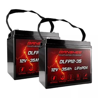 Banshee 12V 35AH Deep Cycle Battery For Scooter Pride Mobility Jazzy Select 2PK • $225.79