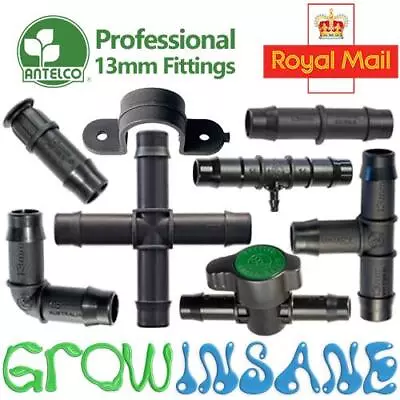 Antelco 13mm Tee Elbow Hose Fitting Garden Irrigation Pipe Connector • £4.79