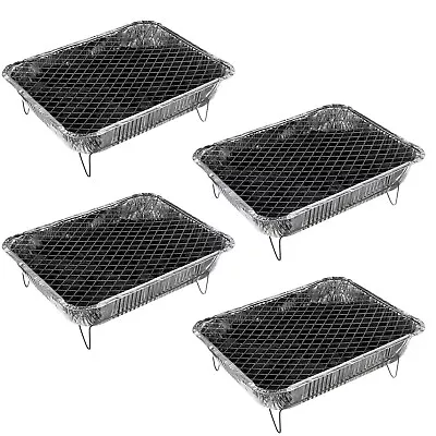 4x LANDMANN Aluminium Disposable Barbecue Camping Picnic BBQ Grill • £33.43