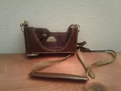 Vintage LEICA Ernst Leitz Wetzlar Dark Brown Leather Camera Case • $40