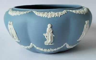 Wedgwood Blue Jasperware Bowl Petal Shaped • $190.60