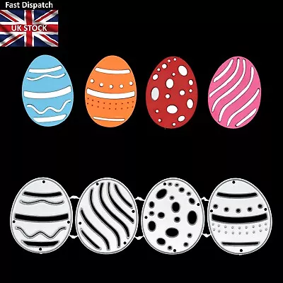 4 Decorative Easter Egg Metal Cutting Dies Card Making Paper Crafts D5 • £4.80