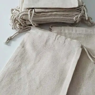 Biglotbags - Premium Canvas Cotton Double Drawstring Reusable Muslin Bags • $99.99