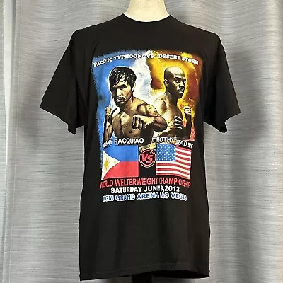 2012 Manny Pacquiao Vs Bradley Adult Large T-Shirt + Hat  (L Boxing Las Vegas) • $12.99
