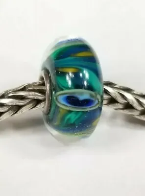 Trollbeads Unique Peacock Feather  Bead Rare HTF • $124.50