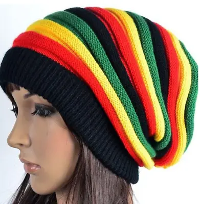 Jamaica Reggae Rasta Hip Pop Marley Winter Slouch Beanie Knit Hats FAST US SHIP • $14.49