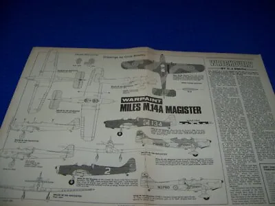 Miles M.14a Magister (1/72 Scale) Large 6-views/cross Sections (418z) • $9.99