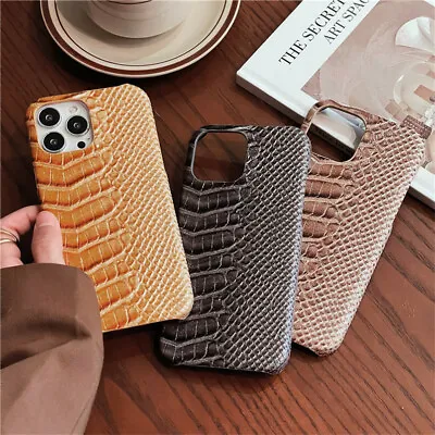£8.69 • Buy New Luxury Glossy Croc Skin Design Colour Phone Case For IPhones 7-14
