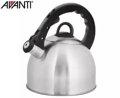 AVANTI Novara Whistling Kettle 2.5 Litres Stainless Steel Silver Water Boiler AU • $32.84