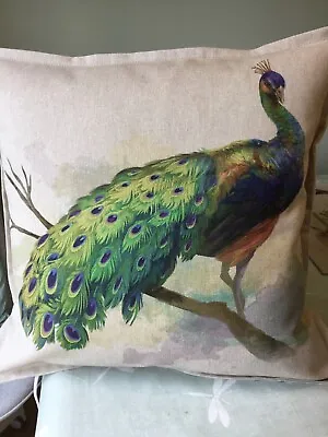 £7.50 • Buy Edged Handmade Digital Printed Peacock Cushion Cover