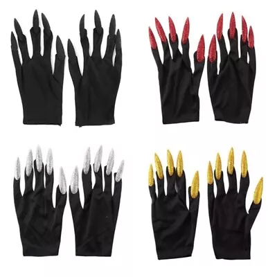 Funny Fingernails Claw Gloves Halloween Dress Up Party Decorations Mardi Gras • £6.07